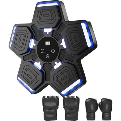 Music Boxing Machine for Adults Kids with Boxing Gloves, Boxing Wall Mount Machine 9 Speeds & 9 Modes, Smart Bluetooth Punching Trainer